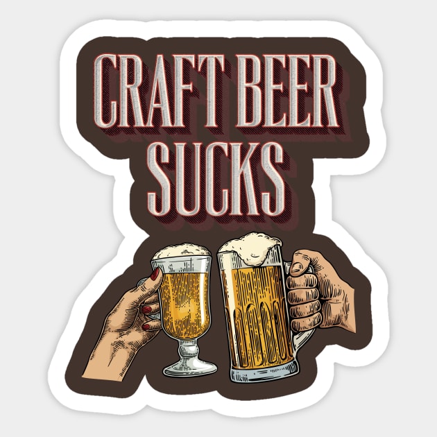 Craft Beer Sucks Sticker by Dr. Cork